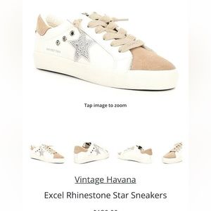 Vintage Havana Rhinestone & Suede Sneaker Size 8.5